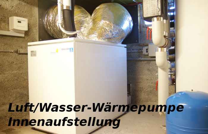 innen aufgestellte Luft Wärmepumpe